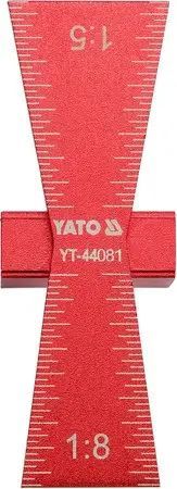 Шаблон розмічальний контур "ластівковий хвіст" зі шкалою Yato YT-44081