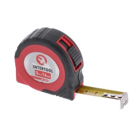 Рулетка із фіксатором 3м*16мм INTERTOOL MT-0403