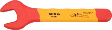 Ключ ріжковий діелектричний VDE 1000В 15 мм Yato YT-20959