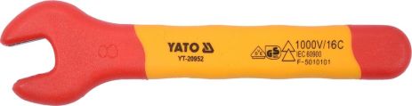 Ключ рожковый диэлектрический VDE 1000В 8 мм Yato YT-20952