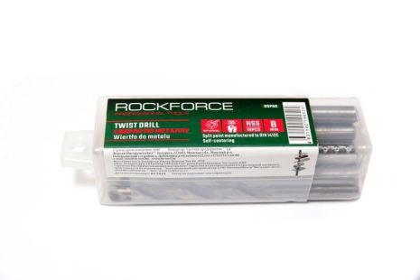 Свердло по металу 4мм HSS(10шт), у пластиковому футлярі ROCKFORCE RF-DSP40