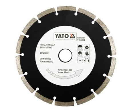 Алмазный диск 180 мм Сегмент Yato YT-6004