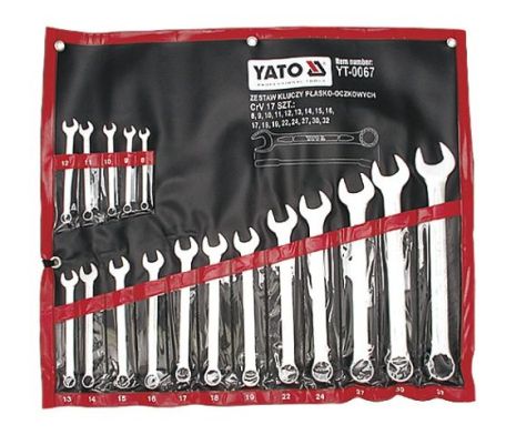 Набір ключів комбінованих 8-32 мм 17 шт Yato YT-0067