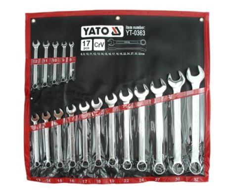 Набор комбинированых ключей 8-32 мм 17 предметов Yato YT-0363