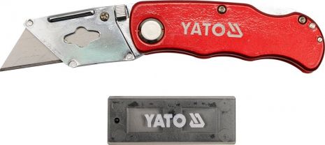 Строительный выдвижной нож с трапециевидным лезвием Yato YT-7532