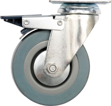 Поворотное резиновое колесо с тормозом 50 мм Vorel 87381