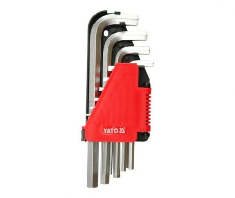 Набор шестигранных ключей 10 предметов 2-12 мм Yato YT-0508