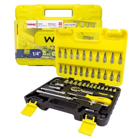 Набір інструментів 46 ін. 1/4" (6-гран.) (4-14 мм) WMC TOOLS WT-2462-5 EURO