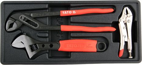 Ложемент вставка для инструментального ящика с клещами, ключом и сварочными плоскогубцами Yato YT-55473