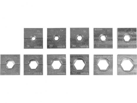 Матрицы сменные для клещей с губками 16, 25, 35, 50, 70, 95, 120, 150, 185, 240,300 мм² Yato YT-22865