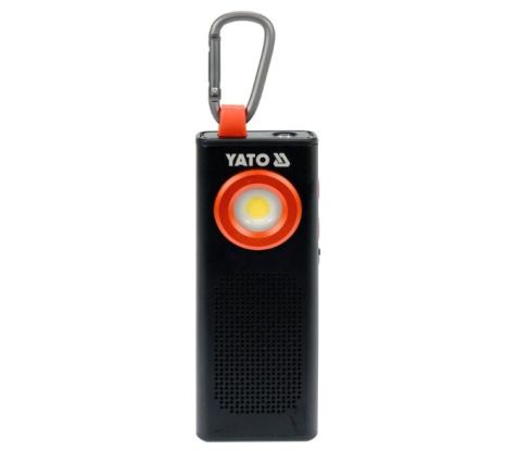 Ліхтар світлодіодний акумул. Li-Po 3.7 В, 2000 mАГод, 500 Lm, динамік 3W Bluetooth Yato YT-08557