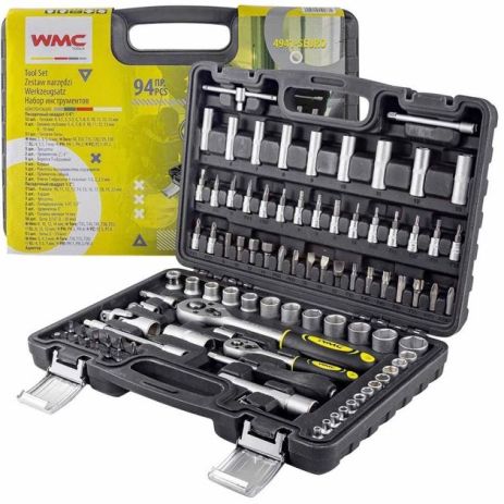 Набір інструментів 94пр, 1/4", 1/2"(6гр.)(4-22мм) WMC TOOLS WT-4941-5EURO