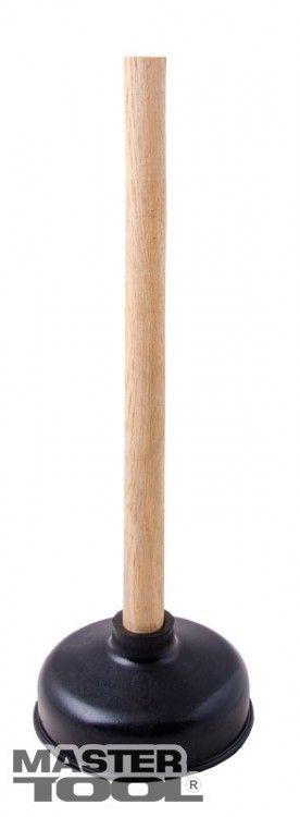 Вантуз Ø125 мм с деревянной ручкой MASTERTOOL 92-0964