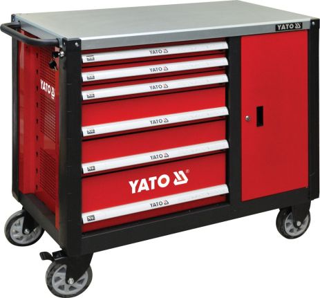 Инструментальная тележка для СТО и мастерской, 6 ящиков Yato YT-09002