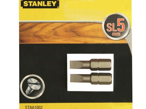 Две биты с плоским шлицем 25мм SL5 Stanley STA61002-XJ