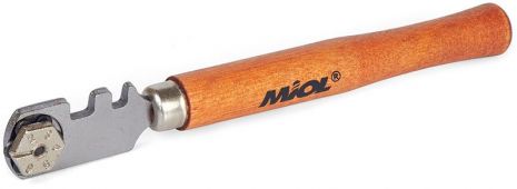 Стеклорез 1 ролик, деревянная ручка MIOL 73-200