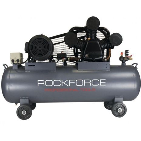 Компрессор 3-х поршневой масляный с ременным приводом (380В,5.5кВт,1000 об/мин,ресивер 135л, 8бар, 904л/м,85дБ) Rock Force ROCKFORCE RF-365-100
