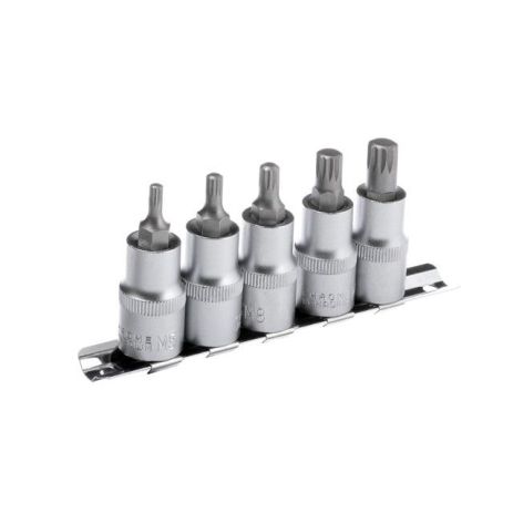 Набор сплайнов на планке М5,6,8,10,12, 1/2", 5ед. INTERTOOL HT-1850