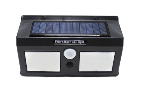 Світильник світлодіодний на сонячній батареї з датчиком руху (5.5V, 1.2W, 18650Li, 3.7V, 1200mAh, 40SMD 2835Led, 6500К, раб. Время8-10ч, заряд.4-6ч, IP44,1 WMC TOOLS RK-SWB8019-PIR