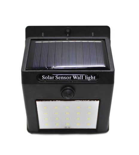Світильник світлодіодний на сонячній батареї з датчиком руху (5.5V, 0.55W, 18650Li, 3.7V, 1200mAh, 20SMD 2835Led, 6500К, раб. Время8-10ч, заряд.4-6ч, IP44,9 WMC TOOLS RK-SWB5060-PIR