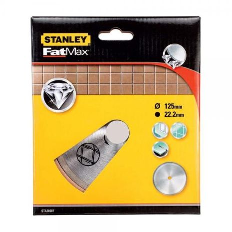 Диск відрізний по металу 125×1,0х22 мм (нержавіюча сталь) тип Flat (упак. 1/25) STANLEY STA32607