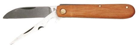 Нож монтерский с заостренным концом деревянные накладки, 170 мм Topex 17B658