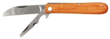 Нож монтерский с отверткой, фиксация лезвия, деревянные накладки, длина 180 мм Topex 17B656