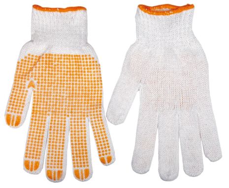 Перчатки рабочие, хлопчатобумажные с резиновым точечным покрытием, размер 10, CE Topex 83S302