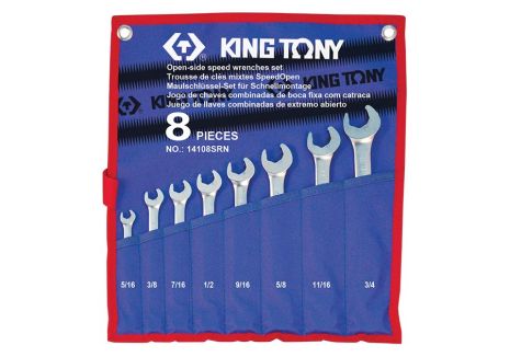 Набір ключів дюймових розмір 5/16"~3/4" 8 предметів KING TONY 14108SRN