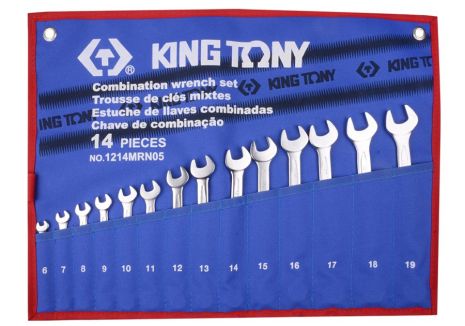 Набор ключей комби 14 шт. (6-19 мм) KING TONY 1214MRN05