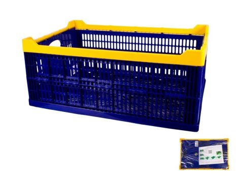 Ящик хозяйственный складной пластиковый 600х400х240 мм синий MASTERTOOL 79-3951