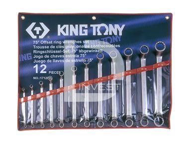 Набір ключів накидних 12 од. (6-32 мм) (у складі ключ 24х27 мм) KING TONY 1712MR01