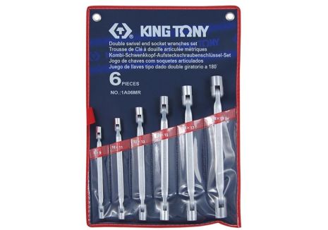 Набір ключів торцевих із карданом 6 од. (6-19 мм) KING TONY 1A06MR