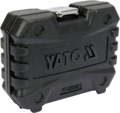 Насадки 6-гранные для тормозных суппортов авто: квадр-3/8", 1/2" 7-22 мм, 11 шт. Yato YT-06808