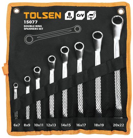 Комплект накидних ключів 8 шт Tolsen 15077
