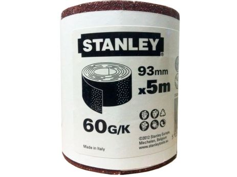 Бумага наждачная 5 метров х 93 мм П60 Stanley STA31406-XJ