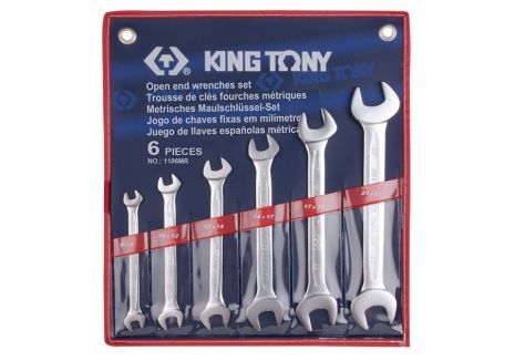 Набір ріжкових ключів 6 шт. (8-19) KING TONY 1106MR