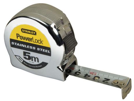 Рулетка "Powerlock" зі стрічкою з нержавіючої сталі 8 м STANLEY 0-33-301