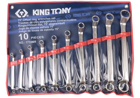 Набір ключів накидні 10 шт. (6-32 мм) KING TONY 1710MR