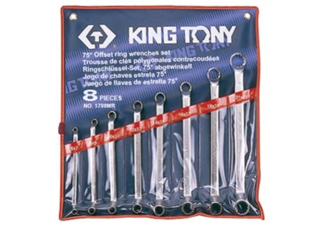 Набор ключей накидных 8 шт. (6-23 мм) KING TONY 1708MR