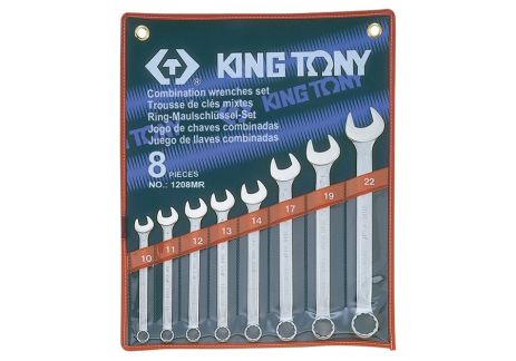 Набір ключів ріжково-накидних 8 од. KING TONY 1208MR