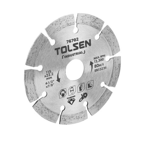 Диск діамантовий сегментний 125×22.2 мм Tolsen 76703