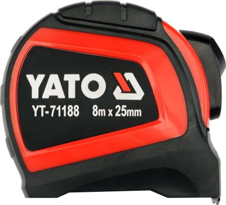 Рулетка с нейлоновым покрытием 8 м х 25 мм Yato YT-71188