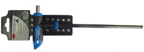 Ключ Т-подібний 6-гранний з кулею та прогумованою рукояткою H6x150мм, на пластиковому тримачі ROCKFORCE RF-76506G