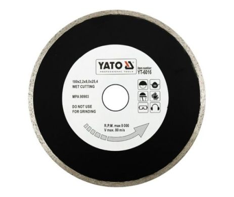 Алмазный диск для плиткорезов 200 мм х 25,4 мм Yato YT-6017