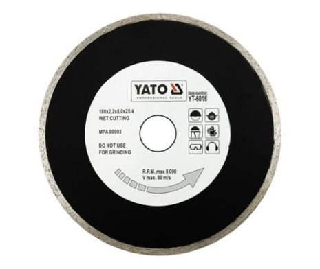 Алмазный круг для станка 180 мм х 25,4 мм Yato YT-6016
