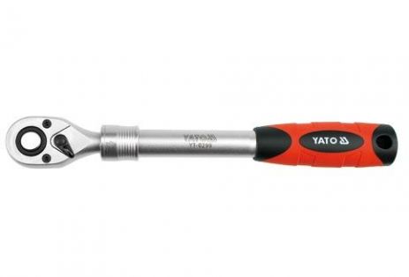 Тріскачка з телескопічною ручкою 72 зубця 1/2" 305-445 мм Yato YT-0299