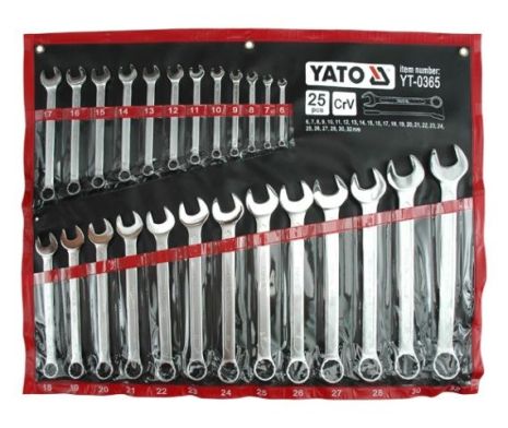 Набір комбінованих ключів 6-32 мм 25 предметів Yato YT-0365