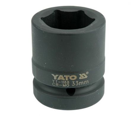 Головка торцева ударна шестигранна 1" 33 мм Yato YT-1188