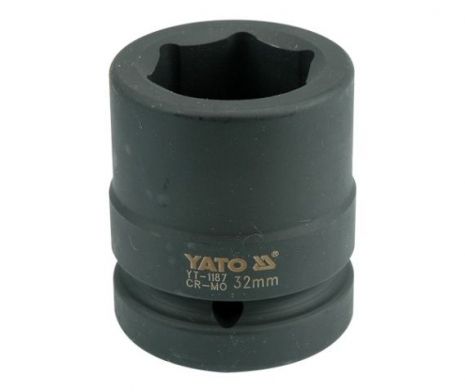Головка торцевая ударная шестигранная 1" 32 мм Yato YT-1187
